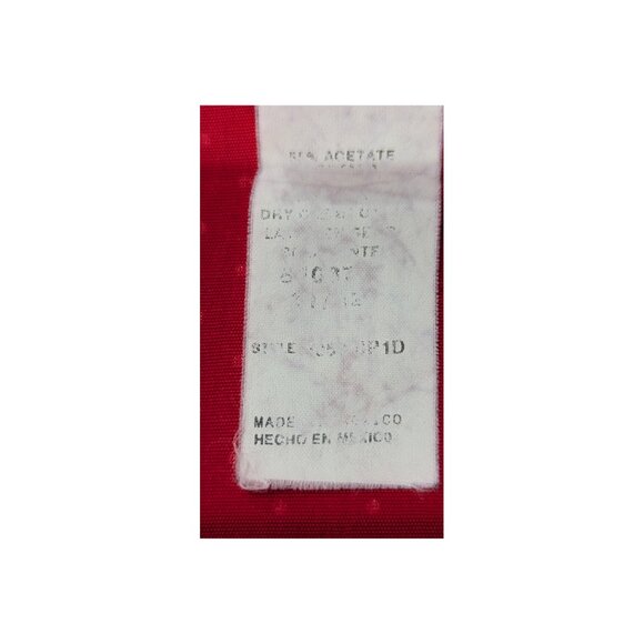 Vintage 90s Bentley Red Polka Dot Button Front Maxi Dress Tie Back M - Picture 5 of 7